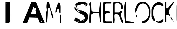 I Am Sherlocked font preview